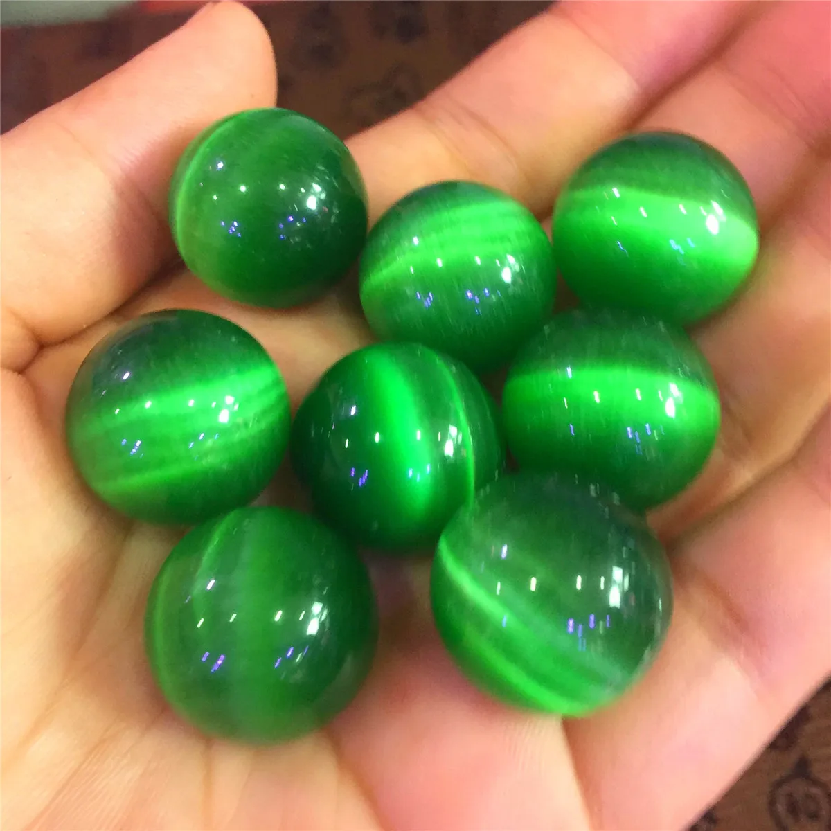 6 шт. бесплатные подарки из натурального камня зеленые Искусственные шарики