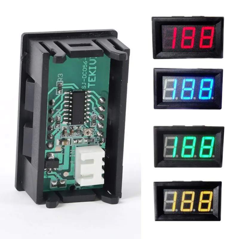 Цифровой вольтметр 2 провода 0 56 дюйма 4 5 30 в|led voltmeter|digital voltmeterpanel meter |