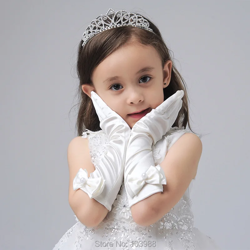 Недорогие перчатки для свадьбы сказочные кружевные Алмазные с цветочным узором