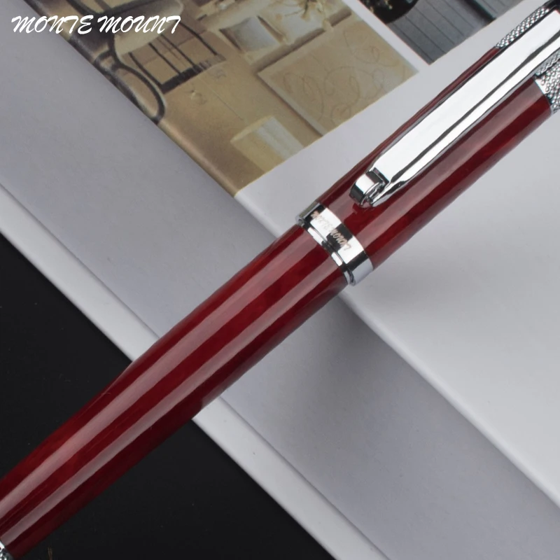 Высококачественная металлическая шариковая ручка роскошная 0 5 мм серебряная с