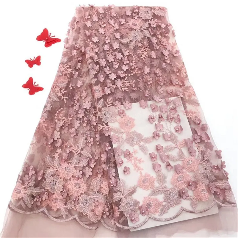 Французские кружевные ткани с бисером высокое качество африканские сетчатые