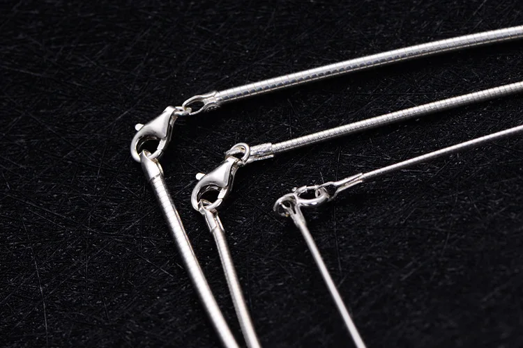 

KJJEAXCMY fine jewelry 925 sterling silver chain soft collar personality fashion women's collar diameter 1.0mm necklace accessor