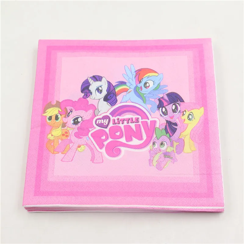 My Little Pony Ткани Мультфильм Тема Счастливые День Рождения Украшения Бумажные