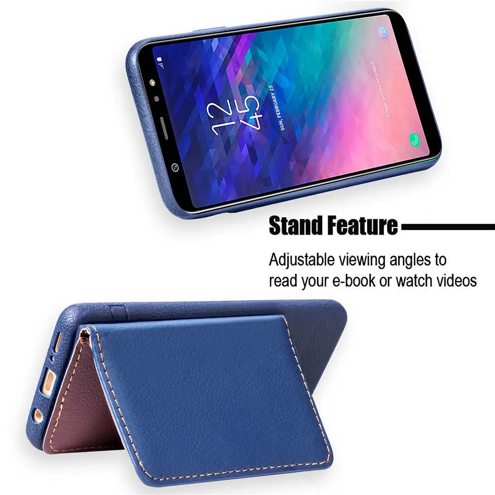 Чехол для Samsung S9 Plus A530 A530F A8 S7 S7Edge S8 противоударный чехол кошелек из искусственной