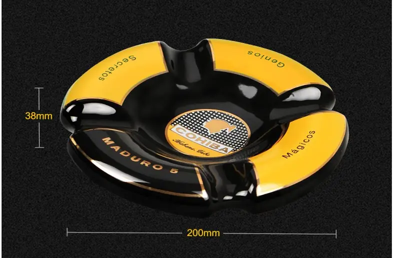 COHIBA пепельница для сигар, Большая керамическая 4 держателя, круглая пепельница, HV-1088