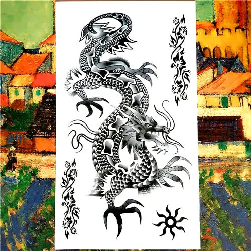 Темно-синий Nu-TATY Deadly Black Scorpion, временная татуировка, боди-арт, флеш-тату, наклейка s 17*10 см, водостойкая, поддельная татуировка, стикер для стайлинга автомобиля - Цвет: Темно-синий
