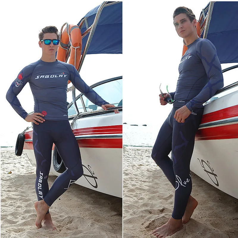 SABOLAY Мужчины рашгард гидрокостюм спортивный костюм С Длинными рукавами