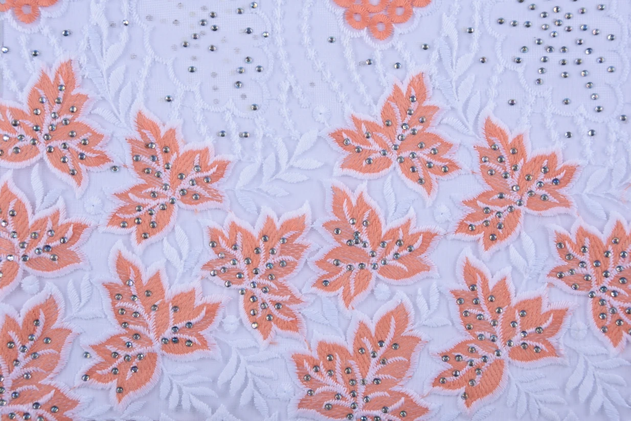 White African Lace Fabric For Parties Wedding Milk Silk Embroidered Lace Fabric High Quality Lace French Lace Fabric 1644