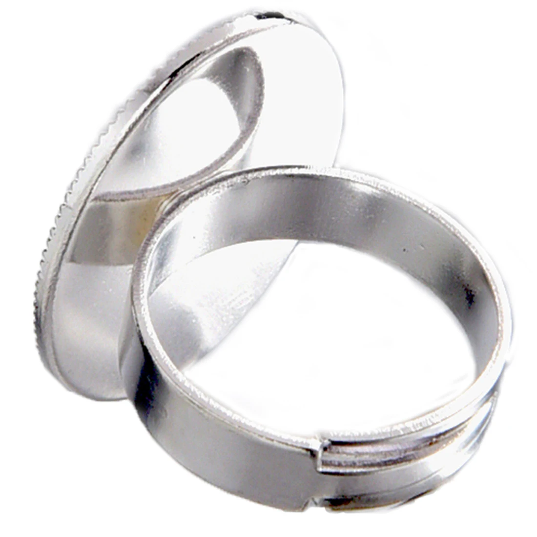10 Adjustable Oval Cabochon Rings Support silver 18.3mm | Украшения и аксессуары