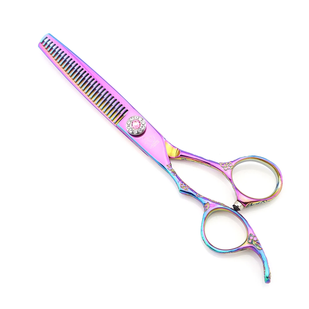 Левая рука ножницы для волос 6 дюймов фиолетовый Япония профессиональные стрижки