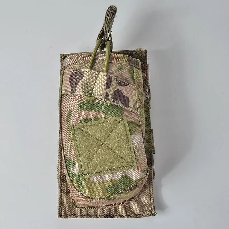 Tactifans Молл АК M4 подсумок Sinagle/двойное/тройной мешочек для лямки Системы Quick Release эластичный Топ открытым камуфляж - Цвет: Single CP