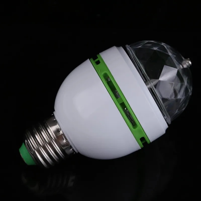 E27 3 Вт AC85-260V красочные Авто вращающийся RGB светодиодный светильник вечерние лампы диско 16 цветов