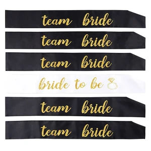 Лента-кушак из атласной ленты для девичника, вечеринки, девичника, винтажные аксессуары для украшения свадебной вечеринки, надпись Bride Tribe
