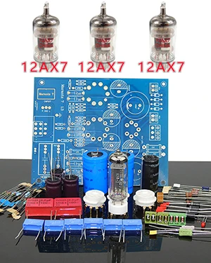12AX7 3 piece MARANTZ 7 hifi ламповый предусилитель доска DIY наборы для усилителя динамик домашняя Аудио Видео система с потенциометром 12AX7 JJ ECC83S - Цвет: 12AX7 3 piece