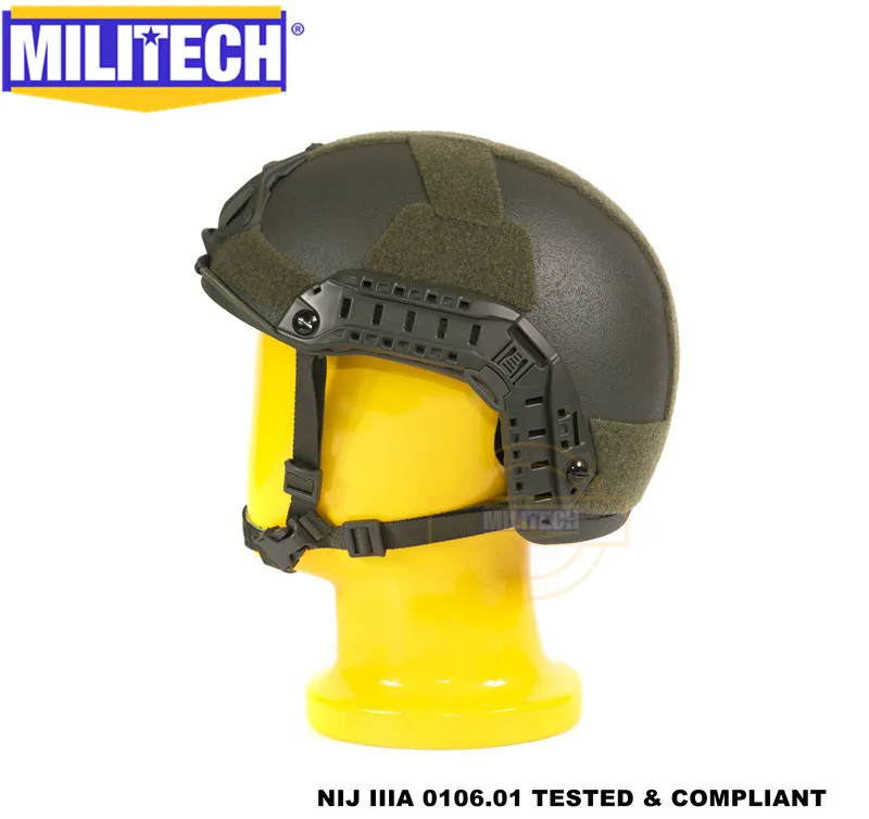 MILITECH Оливер Драб OD Люкс Супер Высокий Срез морской NIJ уровень IIIA пуленепробиваемый Быстрый арамидный пуленепробиваемый баллистический шлем CAG