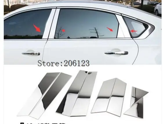 Для Nissan Altima Teana 2013 хром столб пост крышка из нержавеющей стали оконная рамка отделка Литье Стайлинг