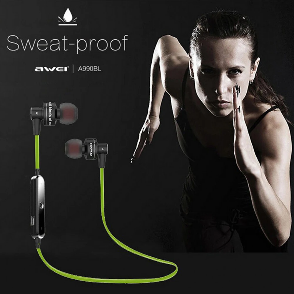 Awei Спорт Мини Auriculares Bluetooth гарнитура наушники для в ухо телефон бутон