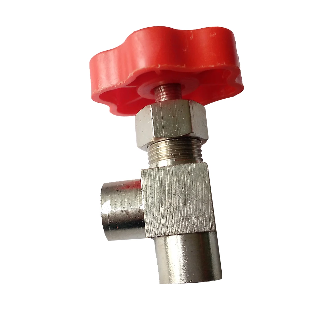 

2pcs 1/8 "BSPP Женский никелированный латунный угловой игольчатый клапан с резьбой, угловой игольчатый клапан