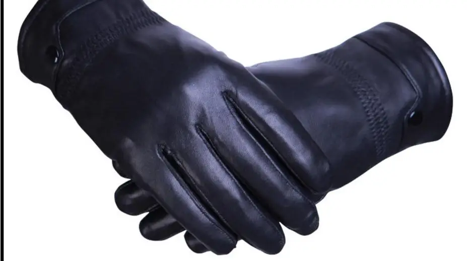 Genuine Leather men's and women's gloves, winter warm leather gloves. Outdoor cold gloves.