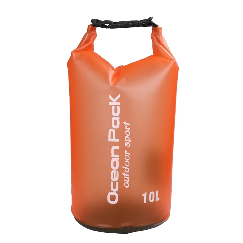 orange 10L Высокое качество ПВХ Водонепроницаемый сухой мешок Открытый Спорт Плавание рафтинг Каякинг парусный спорт сумка для хранения Портативный прочный 2L/5L/10L - Цвет: orange 10L