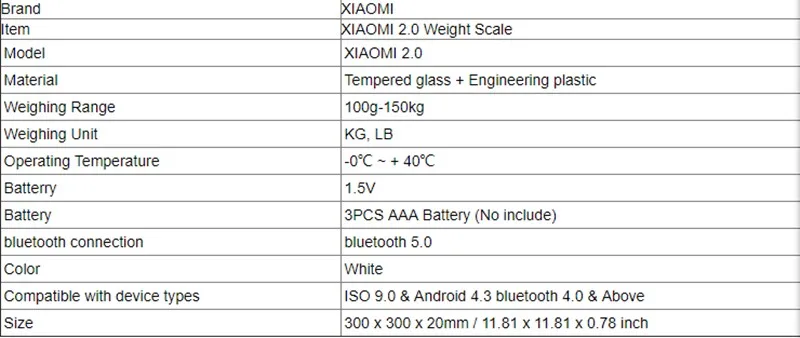 Горячие оригинальные Xiaomi умные весы взвешивающие весы Bluetooth 5,0 цифровые весы Поддержка Android 4,3 iOS 9 Mifit APP