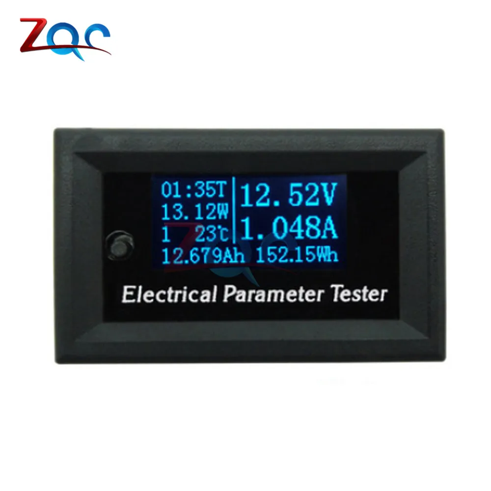 33V 3A Blue OLED 33 в 10A 3A 7в1 OLED Многофункциональный тестер напряжения тока времени температуры Емкость Вольтметр мощности Амперметр Электрический измеритель - Цвет: 33V 3A Blue OLED
