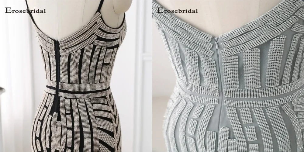 48 часов длинное вечернее платье с золотыми кристаллами Erosebridal Русалка официальная Женская одежда с коротким шлейфом vestido de festa ZLR018