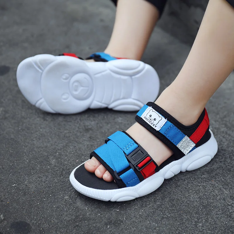 Новинка лета 2019 стильные детские сандалии уличные спортивные пляжные обувь для
