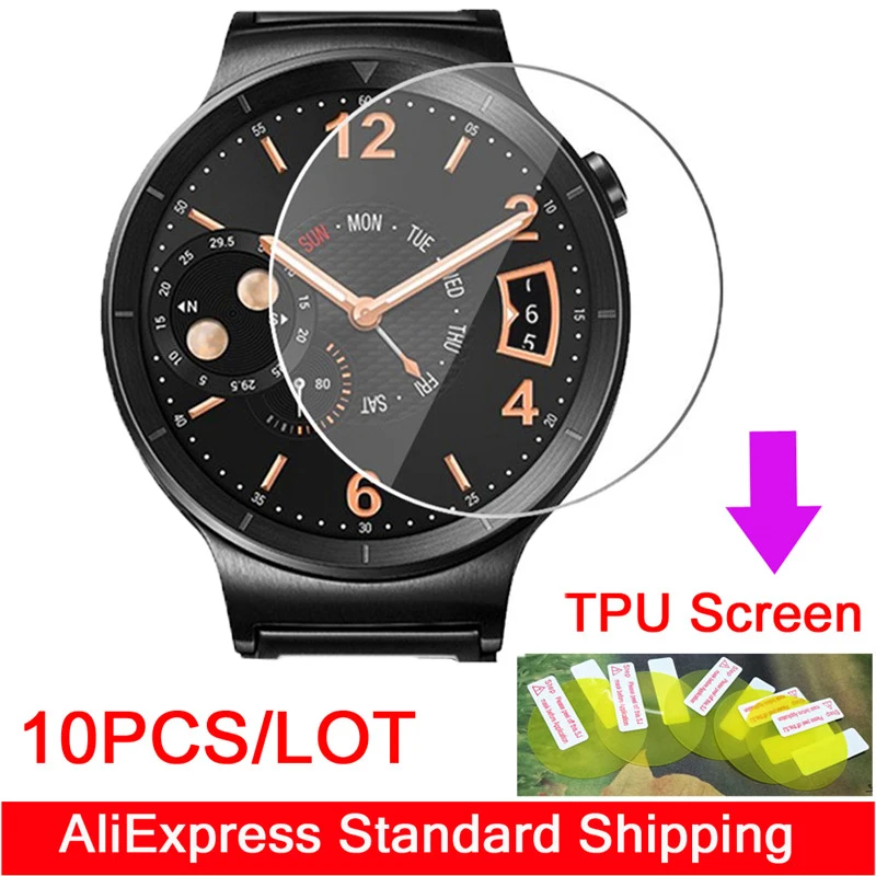 10 шт./лот термополиуретановая Защитная пленка для экрана Huawei мягкая Смарт часы С