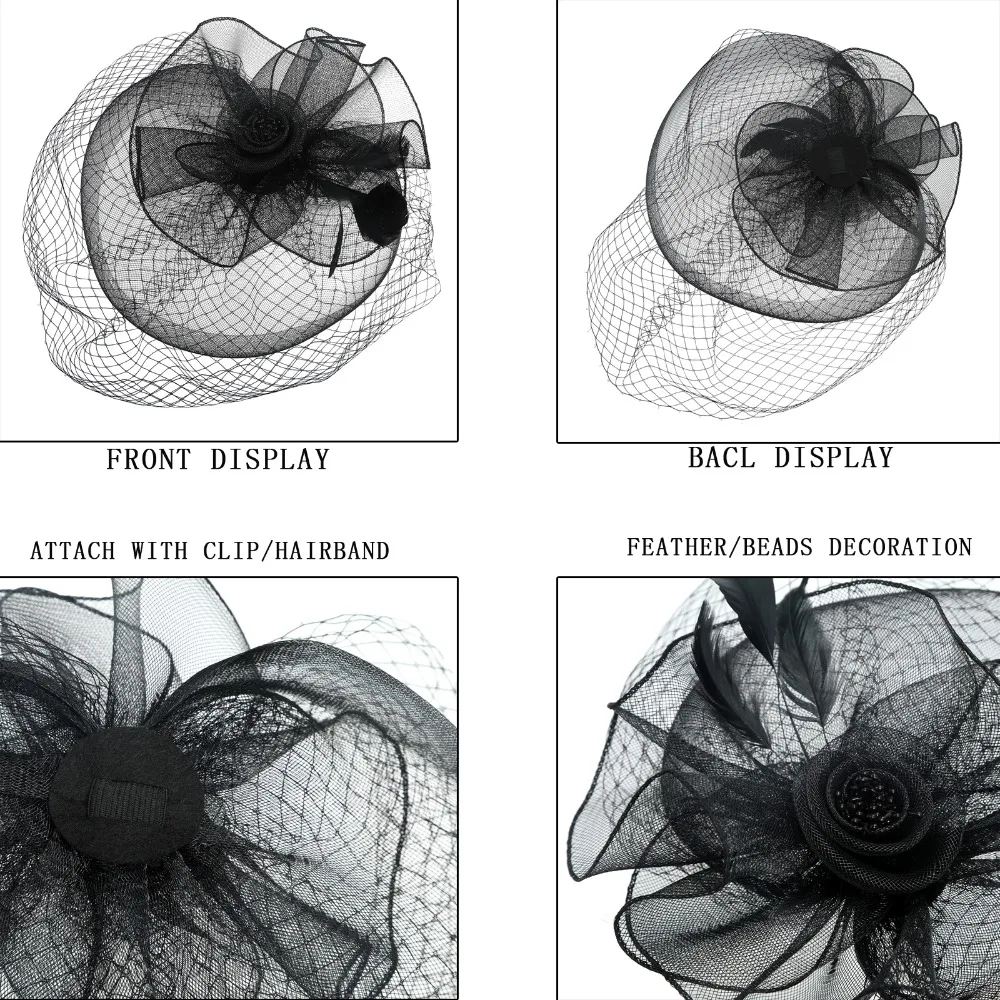 Женские головные уборы WELROG элегантные банкетные с перьями для формальных