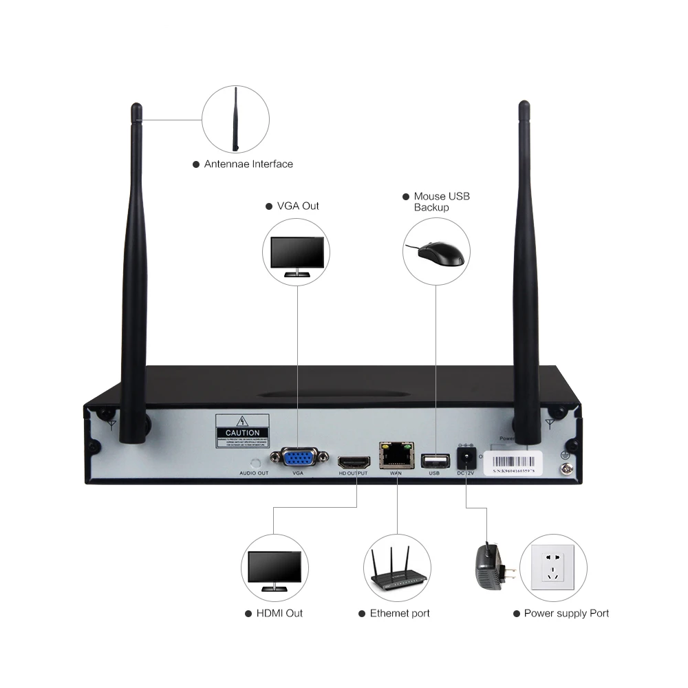 Stardot HD наружная система видеонаблюдения 8CH NVR комплект CCTV камер домашней