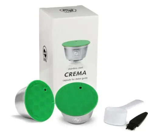 Металлическая многоразовая капсула dolcegusto из нержавеющей стали, совместимая с кофемашиной Nescafe, многоразовый фильтр Dolci Dripper Tamper - Цвет: 2 capsule