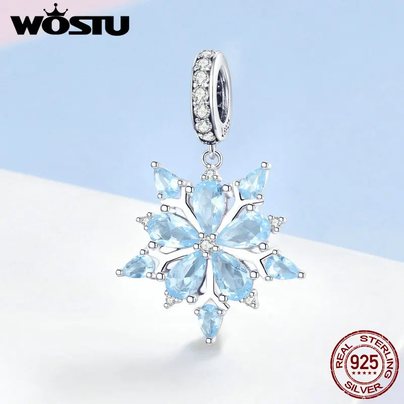 Бусы-подвески WOSTU из серебра 925 пробы для браслета рождественского подарка |
