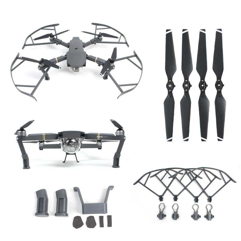 2019 Heightened Landing Gear+Protector Guard+Props Propellers Blade For DJI Mavic Pro M23 | Электроника
