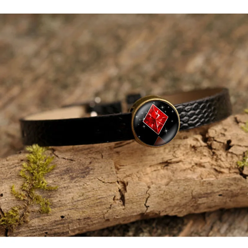 Браслеты и браслеты в стиле покера коллаж 14 мм стеклянный кабошон художественная