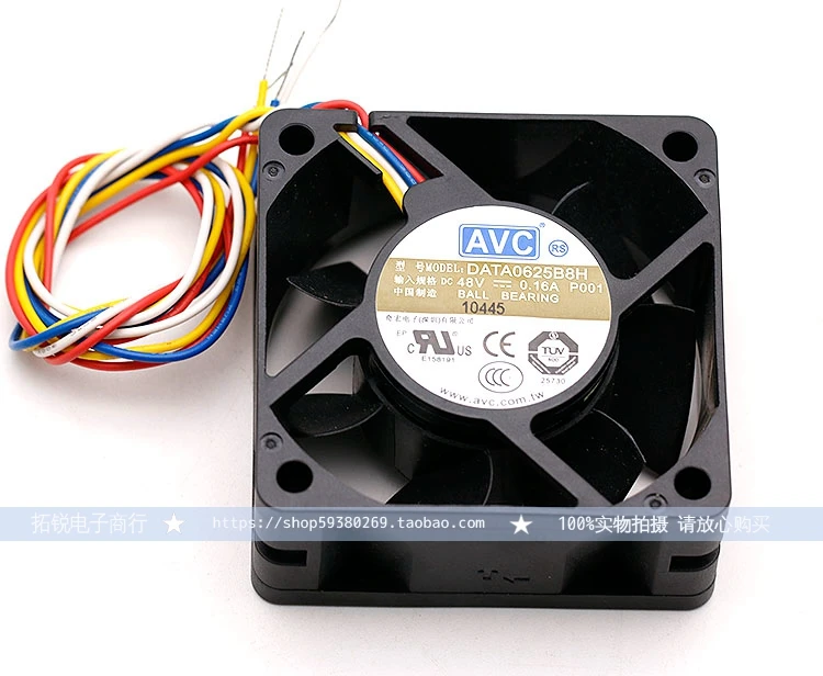 Новый оригинальный вентилятор для AVC DATA0625B8H DC48V 0 16a 60*60*25 мм 6 см | Компьютеры и офис