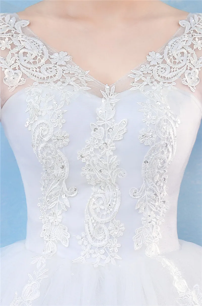 Корейское кружевное свадебное платье принцессы AqqliquesVestido De Noiva с длинным рукавом