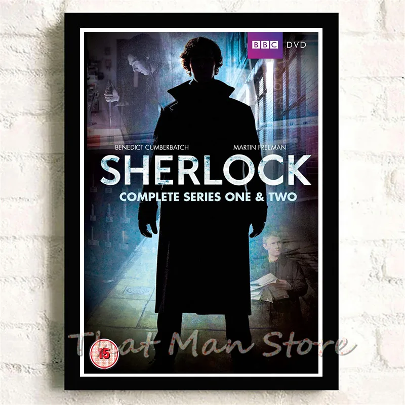 Шерлок Холмс Американский сериал/белая крафт-бумага/наклейки на стену/постер для бара/кафе/декоративная живопись