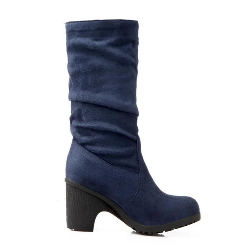 Coolcept/пикантные женские сапоги на высоком каблуке Теплая обувь меху Женские