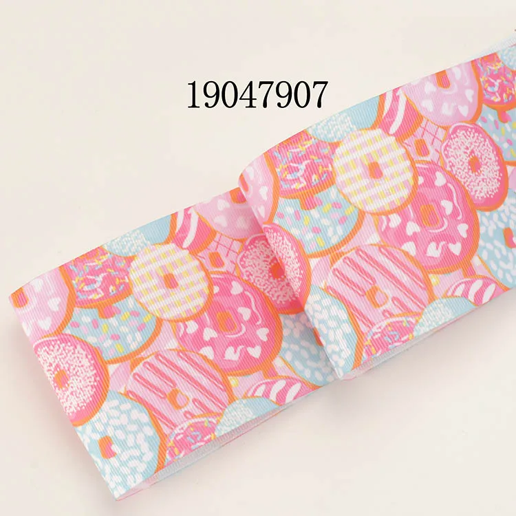 Новый 3 &quot75 мм милый пончик печатные ленты grosgrain Бесплатная доставка 19047904|Ленты