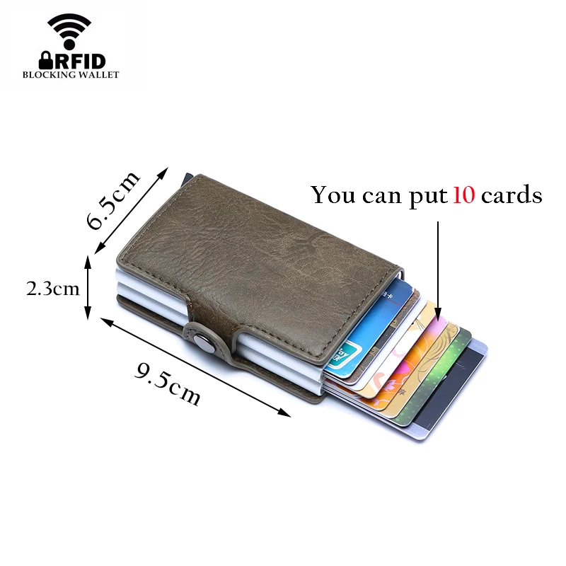 KEEBREAK мужские кошельки RFID Алюминиевый футляр для карт мини маленький кошелек