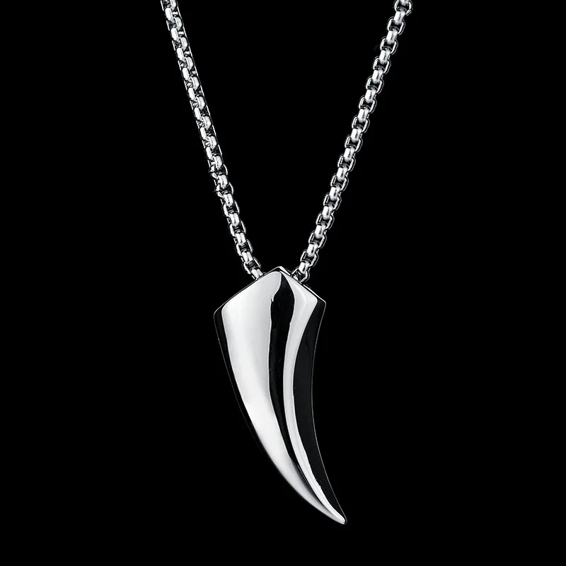 Stainless Steel ox Horn Pendant Necklace Men womens long Hiphop/Rock Style Charm jewelry | Украшения и аксессуары