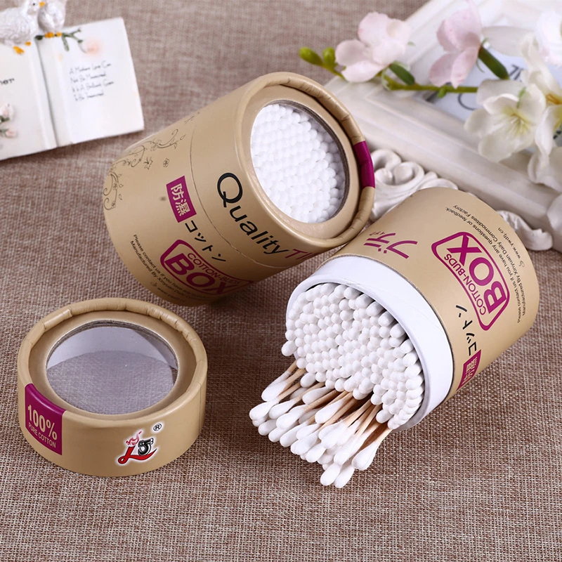 200 шт бамбуковые ватные тампоны деревянные палочки мягкие для чистки ушей Cotonete