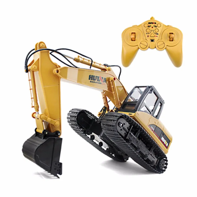 HuiNa Toys 1550 15 канальный 2 4G 1/12 RC металлический экскаватор зарядка 1:12 автомобиль с
