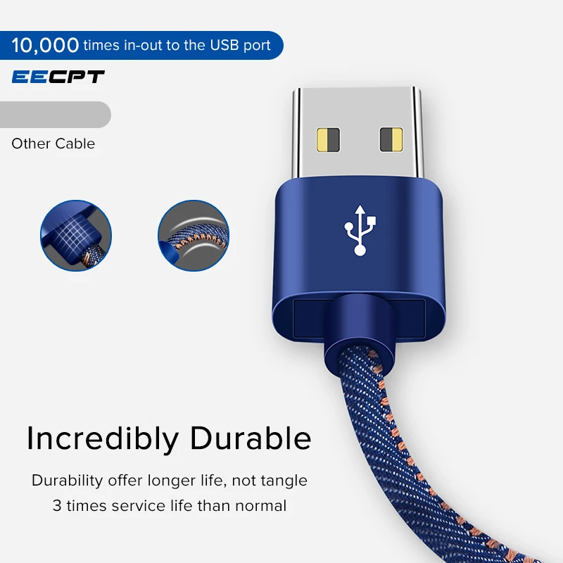 Кабель Micro USB EECPT 3A кабель для передачи данных быстрая зарядка usb зарядки телефона