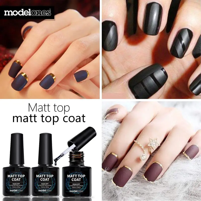 Modelones 4 шт./лот Матовый верхний слой УФ-гель для ногтей Полировочный маникюрный