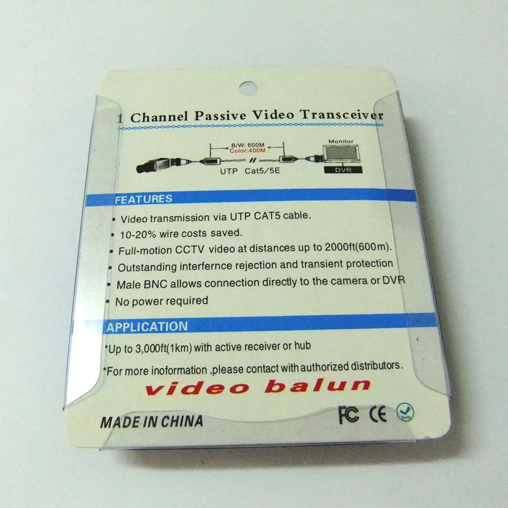 UTP202A Video Balun одноканальный телефон с кабелем CAT5 CCTV s502|t5 cable|cctv cablecctv video cable |