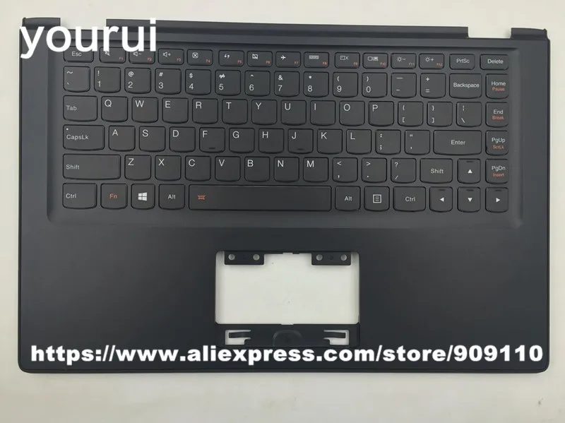 Новый оригинальный корпус клавиатуры yourui рамка для Lenovo Yoga 2 13 US подставка верхний