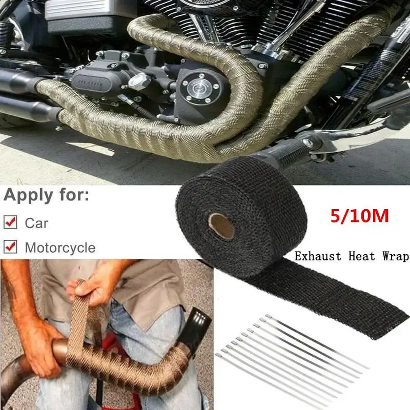5 м титана тепловой выхлопной нагреватель трубы лента теплоизоляционная/Стойкая