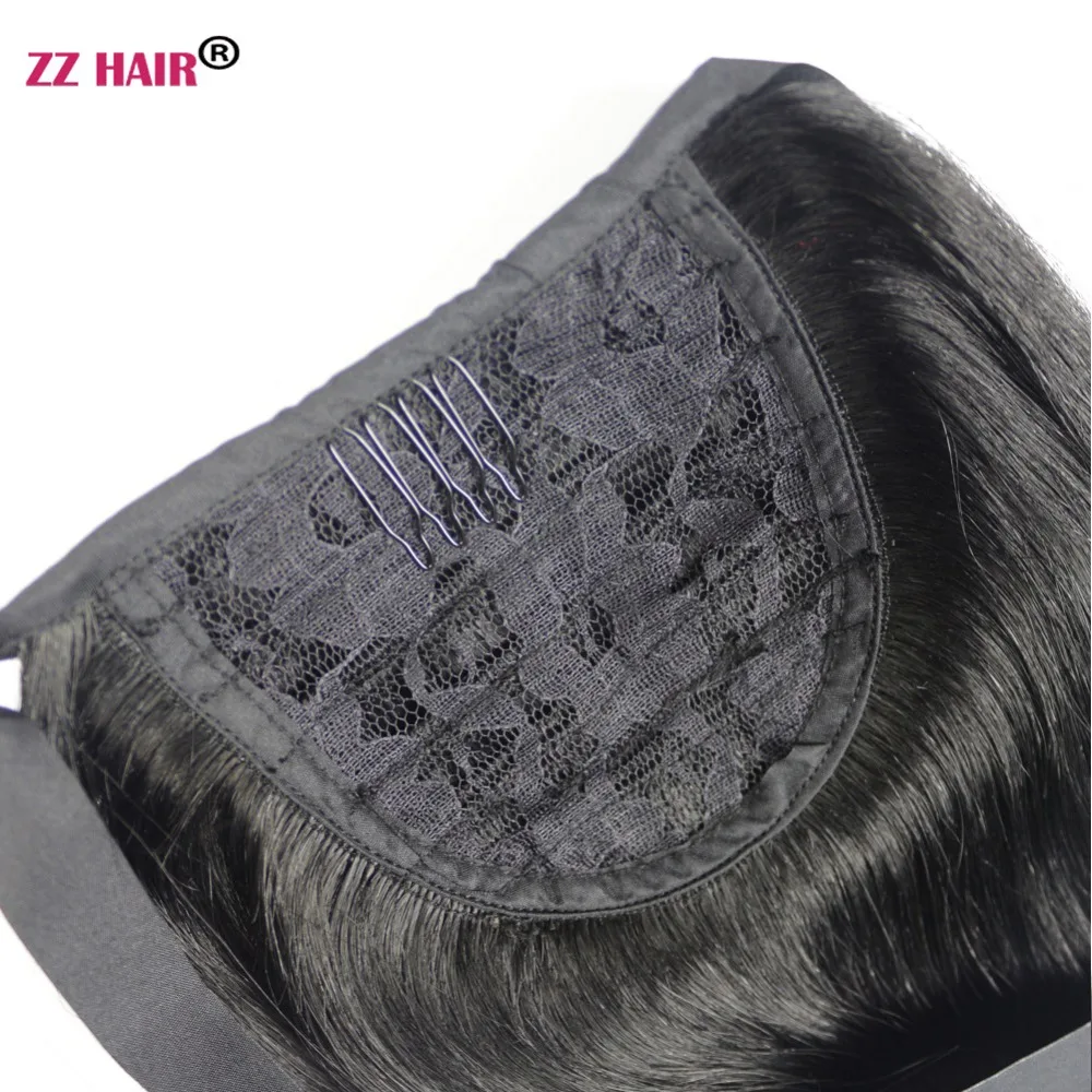 ZZHAIR 60 г 16 20 дюймов лента для прически конский хвост наращивание человеческих
